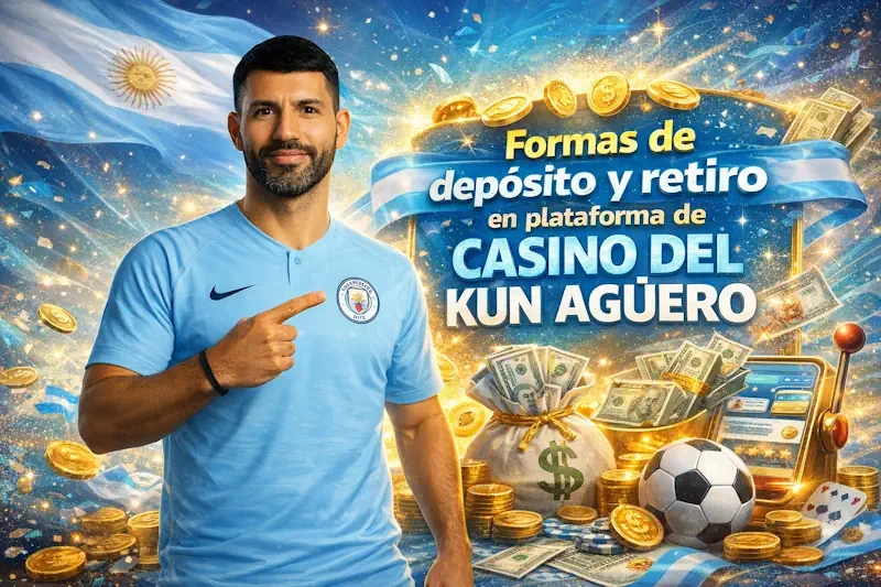 Formas de depósito y retiro en plataforma de casino del Kun Aguero